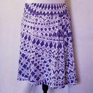 Title Nine Purple Print Skirt